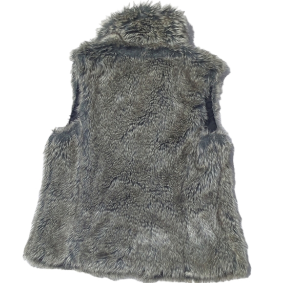 ZARA Warm Wear TRF Women's Vest Faux Fur Brown Grey Layering Sleeveless Medium - Picture 14 of 14